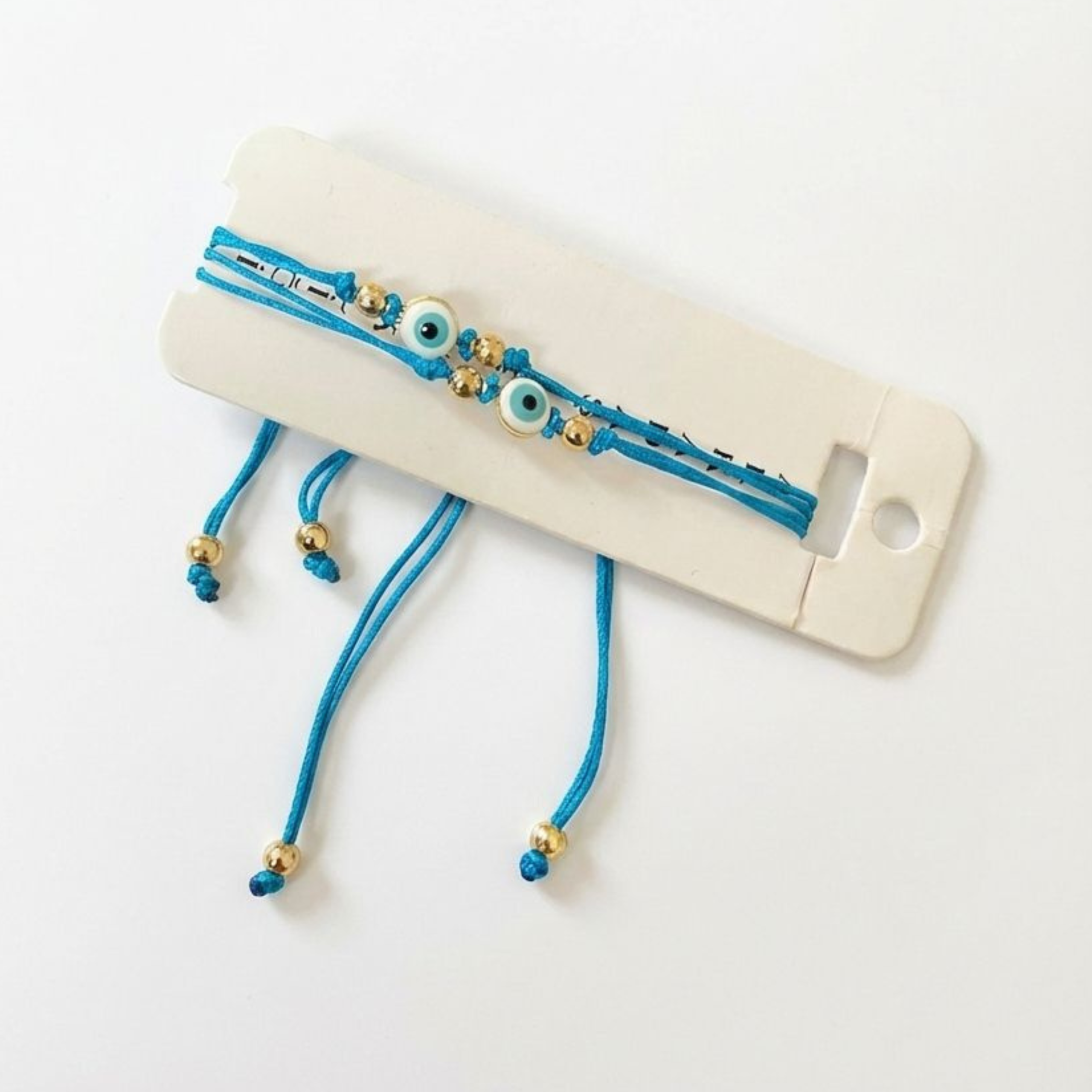 Blue Evil Eye Couple Bracelet Set – Adjustable Matching String Bracelets